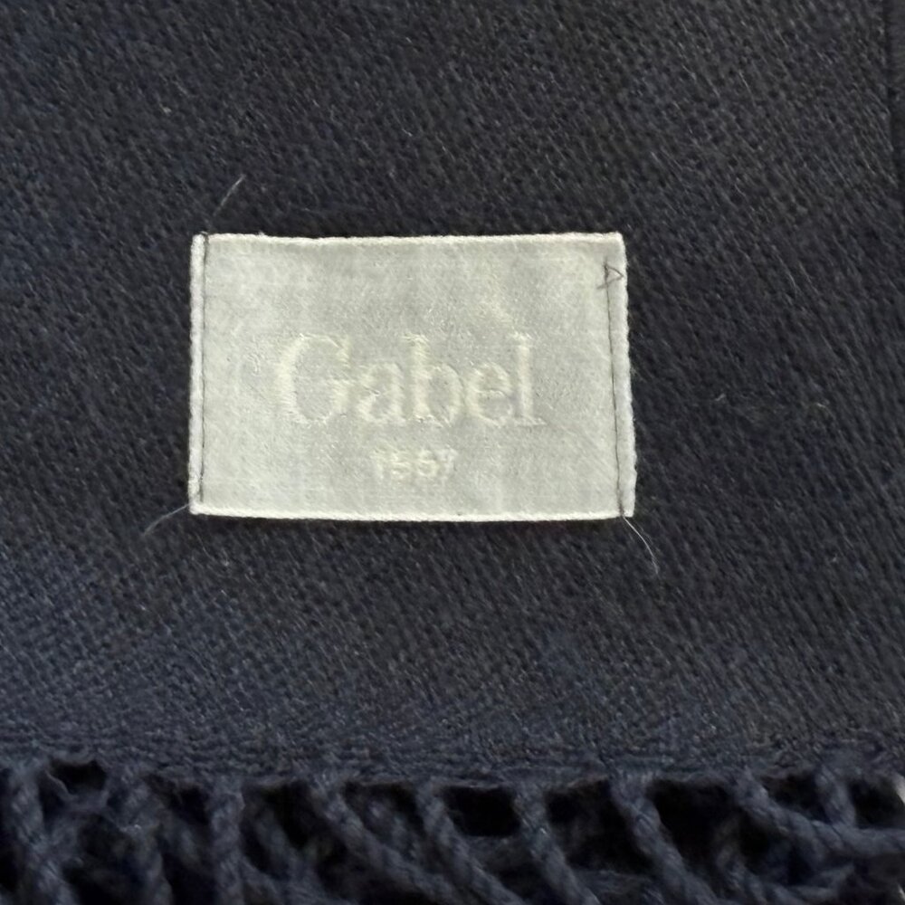 NEW GABLE 1957 BLACK Lambswool/Cashmere/Silk Blend Throw 51” x 73” (FRINGE END) - Picture 4 of 4